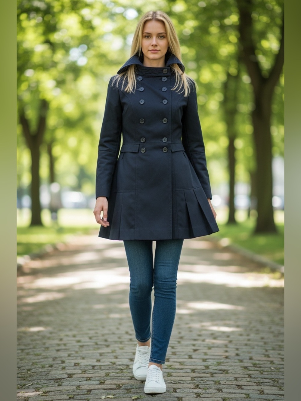 Miss Sixty Jacket With Pleats Midnight Blue Sz M